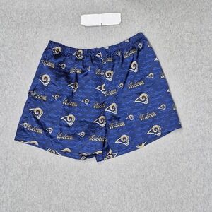 St‎ Louis Rams Women Shorts M Blue NFL Graphic Sleepwear Team Logo Y2K